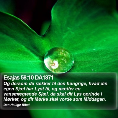 Esajas 58:10 DA1871 Bible Verse Image