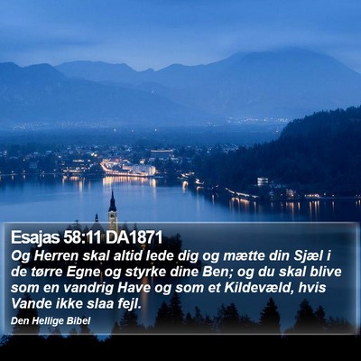 Esajas 58:11 DA1871 Bible Verse Image
