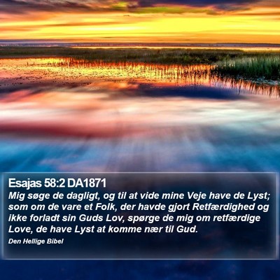 Esajas 58:2 DA1871 Bible Verse Image