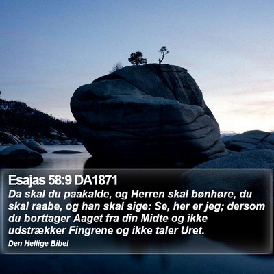 Esajas 58:9 DA1871 Bible Verse Image