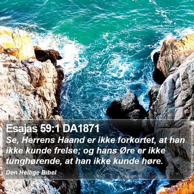 Esajas 59:1 DA1871 Bible Verse Image