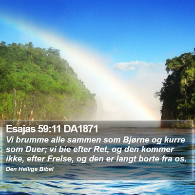 Esajas 59:11 DA1871 Bible Verse Image