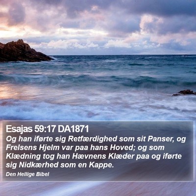 Esajas 59:17 DA1871 Bible Verse Image