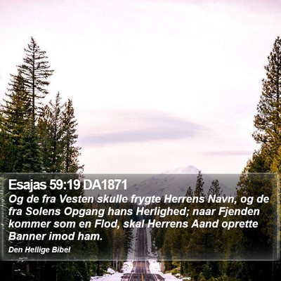 Esajas 59:19 DA1871 Bible Verse Image