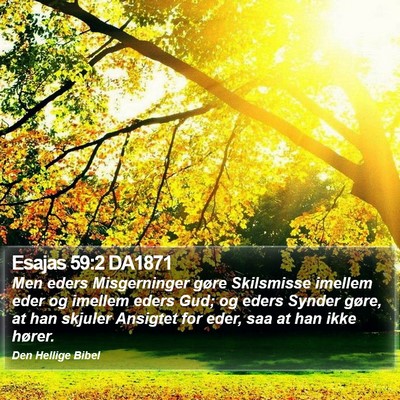 Esajas 59:2 DA1871 Bible Verse Image