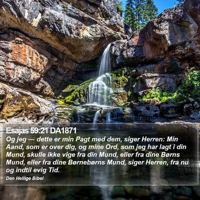 Esajas 59:21 DA1871 Bible Verse Image