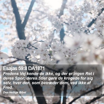 Esajas 59:8 DA1871 Bible Verse Image