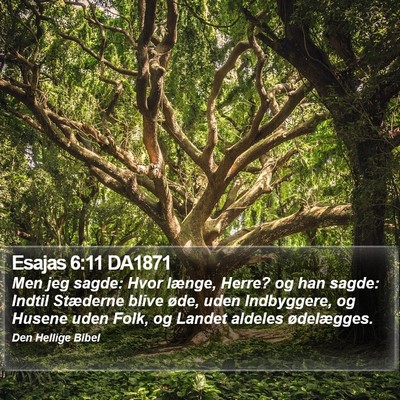 Esajas 6:11 DA1871 Bible Verse Image
