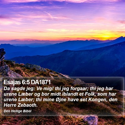 Esajas 6:5 DA1871 Bible Verse Image