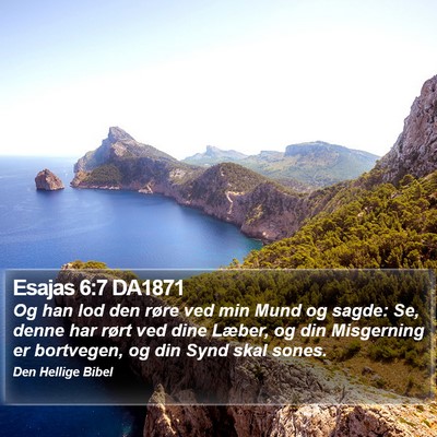 Esajas 6:7 DA1871 Bible Verse Image