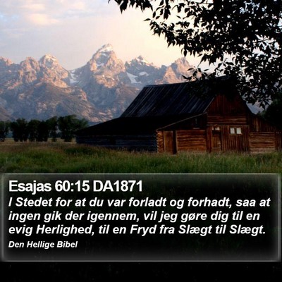 Esajas 60:15 DA1871 Bible Verse Image