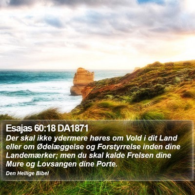 Esajas 60:18 DA1871 Bible Verse Image