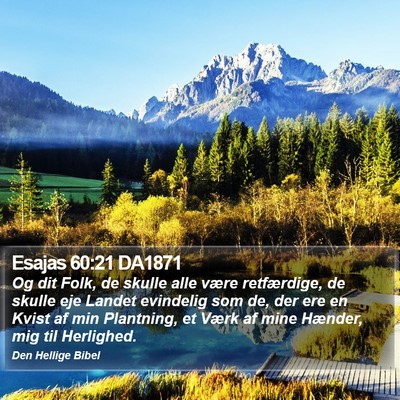Esajas 60:21 DA1871 Bible Verse Image