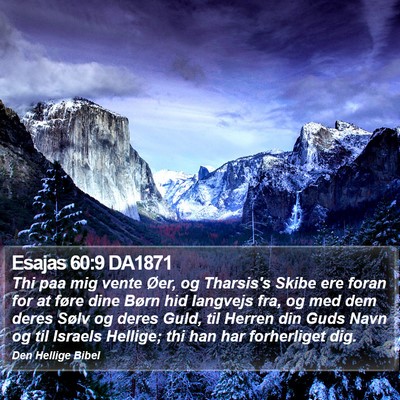 Esajas 60:9 DA1871 Bible Verse Image