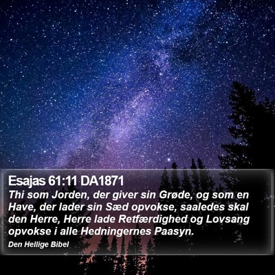 Esajas 61:11 DA1871 Bible Verse Image