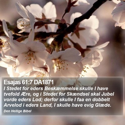 Esajas 61:7 DA1871 Bible Verse Image