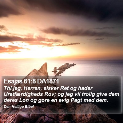 Esajas 61:8 DA1871 Bible Verse Image