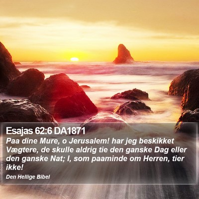 Esajas 62:6 DA1871 Bible Verse Image