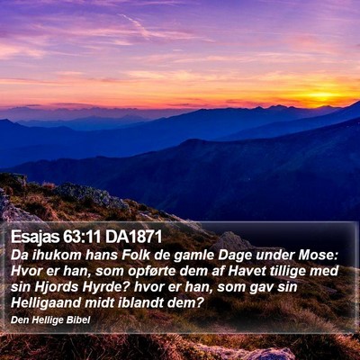 Esajas 63:11 DA1871 Bible Verse Image