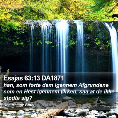 Esajas 63:13 DA1871 Bible Verse Image