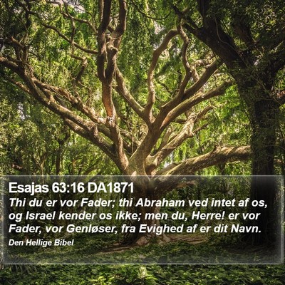 Esajas 63:16 DA1871 Bible Verse Image