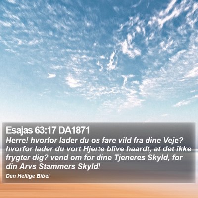 Esajas 63:17 DA1871 Bible Verse Image