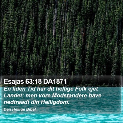 Esajas 63:18 DA1871 Bible Verse Image