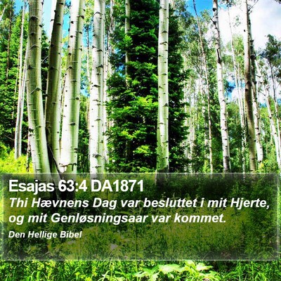 Esajas 63:4 DA1871 Bible Verse Image
