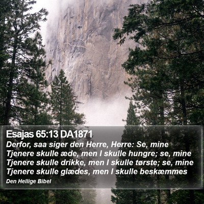 Esajas 65:13 DA1871 Bible Verse Image