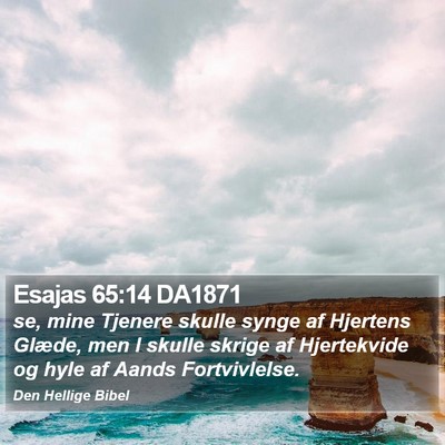 Esajas 65:14 DA1871 Bible Verse Image