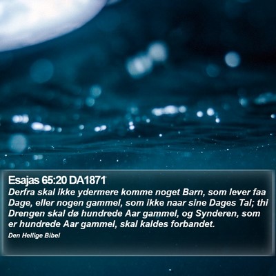 Esajas 65:20 DA1871 Bible Verse Image