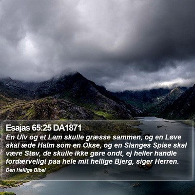 Esajas 65:25 DA1871 Bible Verse Image