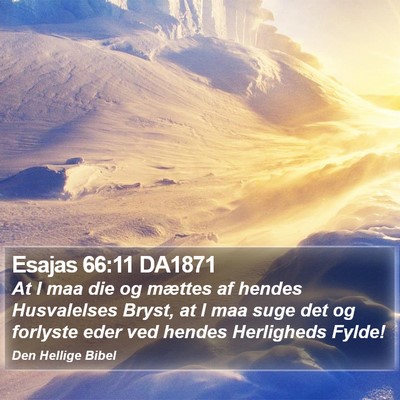 Esajas 66:11 DA1871 Bible Verse Image