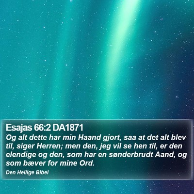Esajas 66:2 DA1871 Bible Verse Image