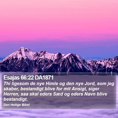 Esajas 66:22 DA1871 Bible Verse Image