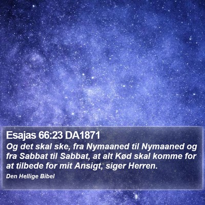 Esajas 66:23 DA1871 Bible Verse Image
