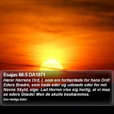 Esajas 66:5 DA1871 Bible Verse Image