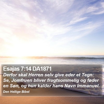 Esajas 7:14 DA1871 Bible Verse Image