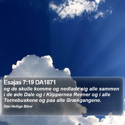 Esajas 7:19 DA1871 Bible Verse Image