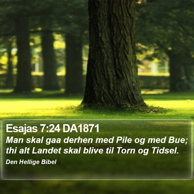 Esajas 7:24 DA1871 Bible Verse Image