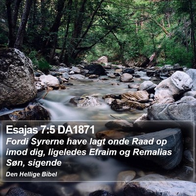 Esajas 7:5 DA1871 Bible Verse Image