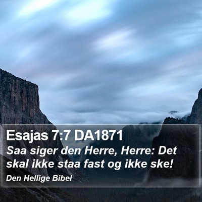 Esajas 7:7 DA1871 Bible Verse Image