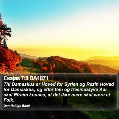 Esajas 7:8 DA1871 Bible Verse Image