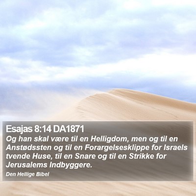 Esajas 8:14 DA1871 Bible Verse Image