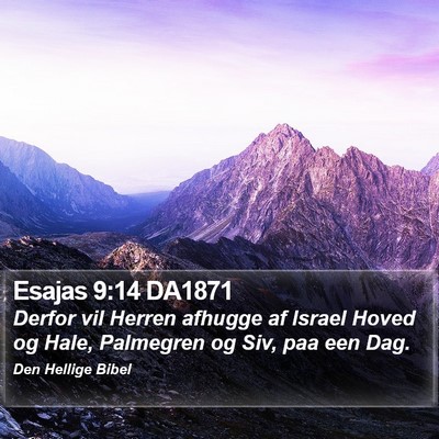Esajas 9:14 DA1871 Bible Verse Image
