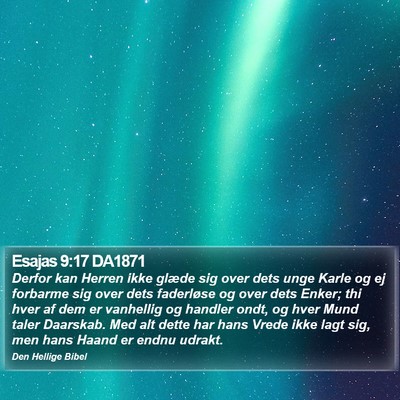 Esajas 9:17 DA1871 Bible Verse Image