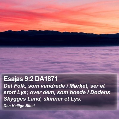Esajas 9:2 DA1871 Bible Verse Image