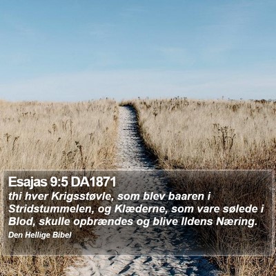 Esajas 9:5 DA1871 Bible Verse Image