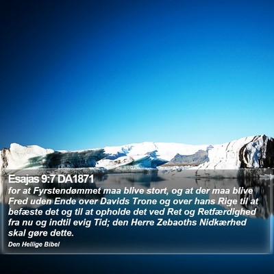 Esajas 9:7 DA1871 Bible Verse Image