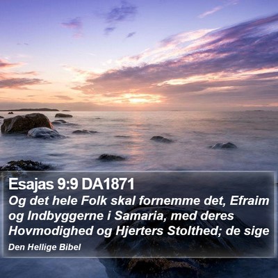 Esajas 9:9 DA1871 Bible Verse Image